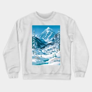 Pine Trees in a Winter Forest Crewneck Sweatshirt